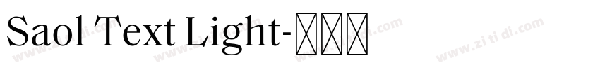 Saol Text Light字体转换